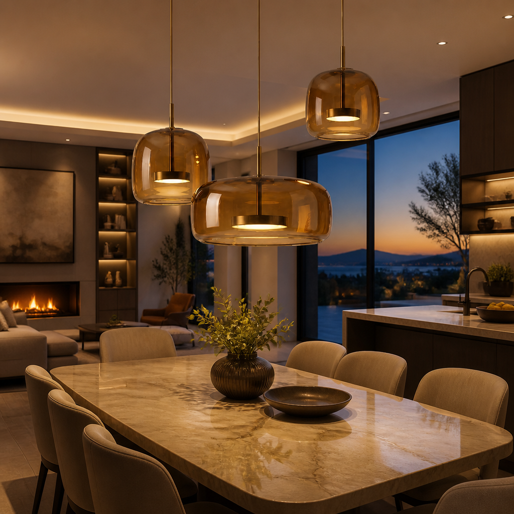 Oakhaven Modern Glass Pendant Light
