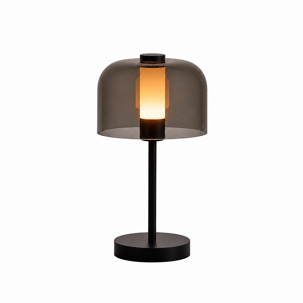 The Luxe Transparent Shade Rechargeable Table Lamp