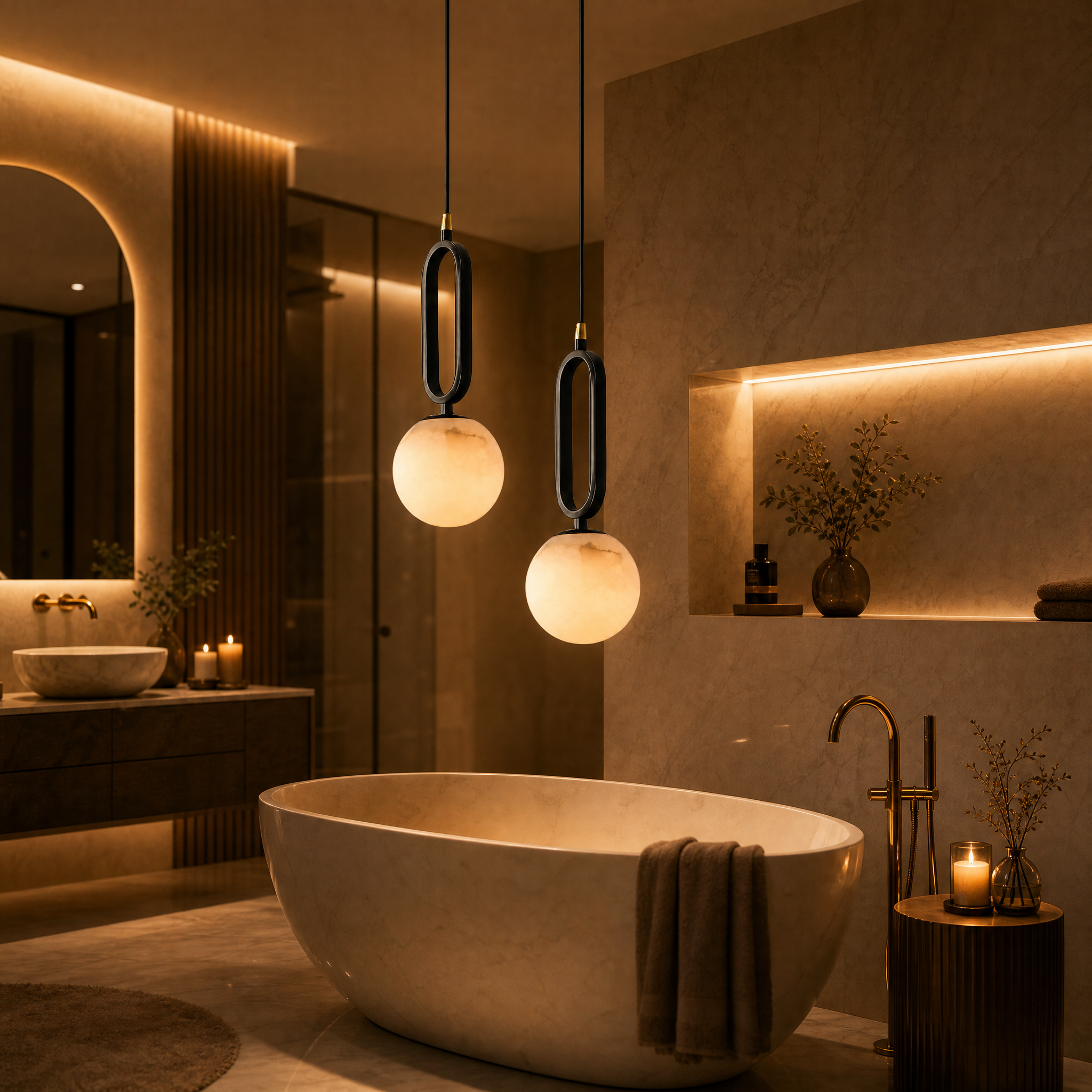 The Orion Marble Pendant Light