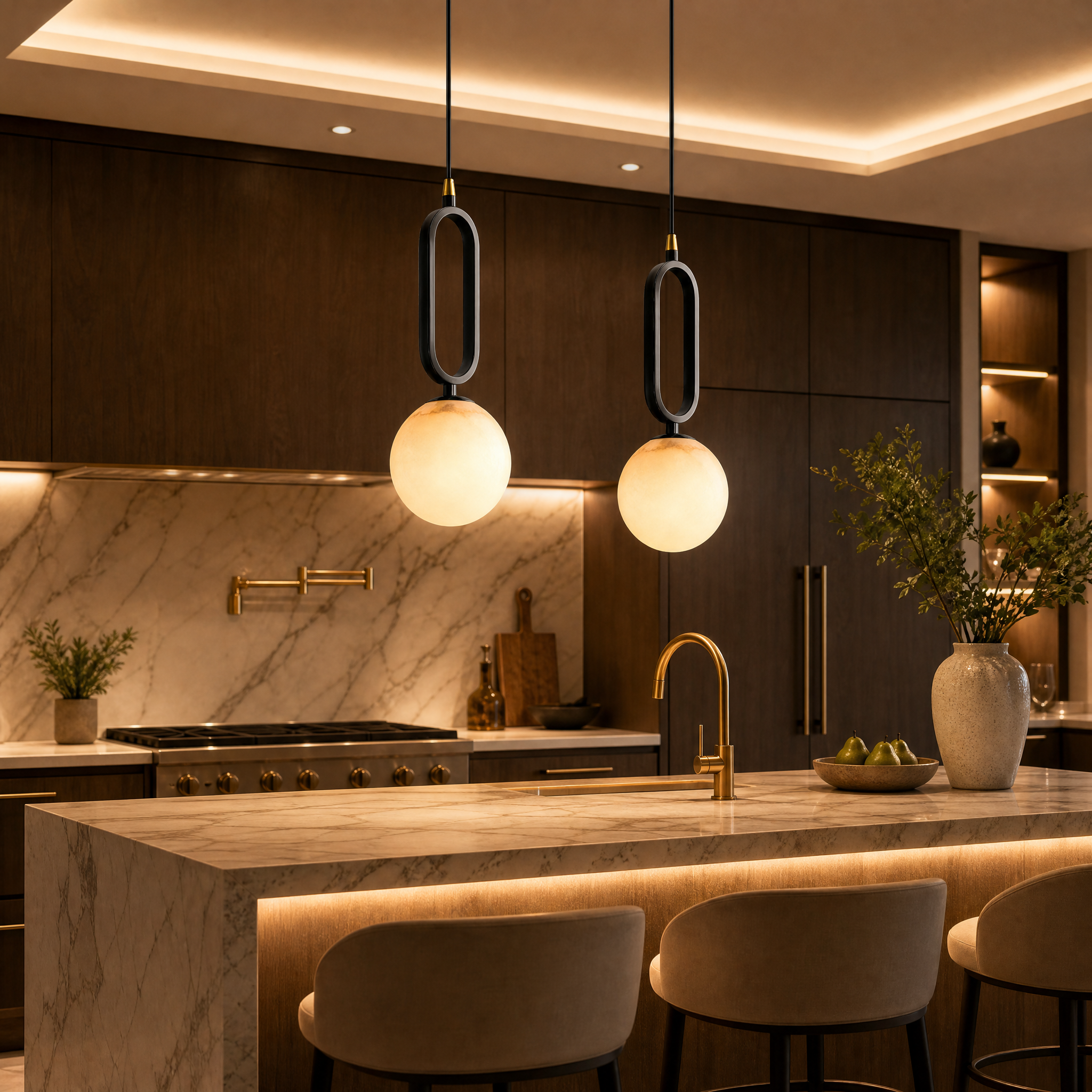 The Orion Marble Pendant Light