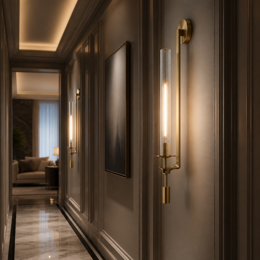 The Riverdale Modern Gold Lamp Sconce