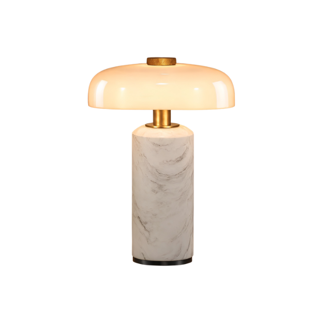 The Alder Cordless Marble Nightstand Lamp