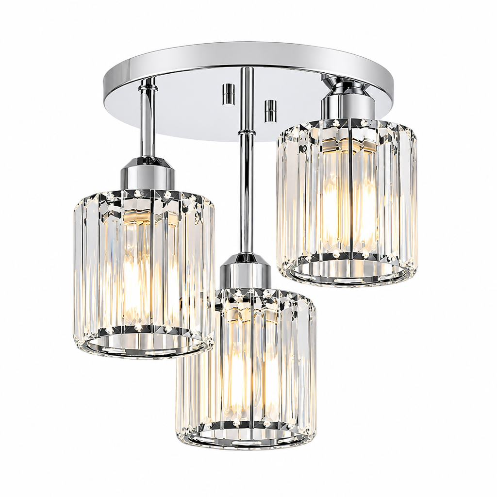 The Aurelia Crystal Semi-Flush Ceiling Light