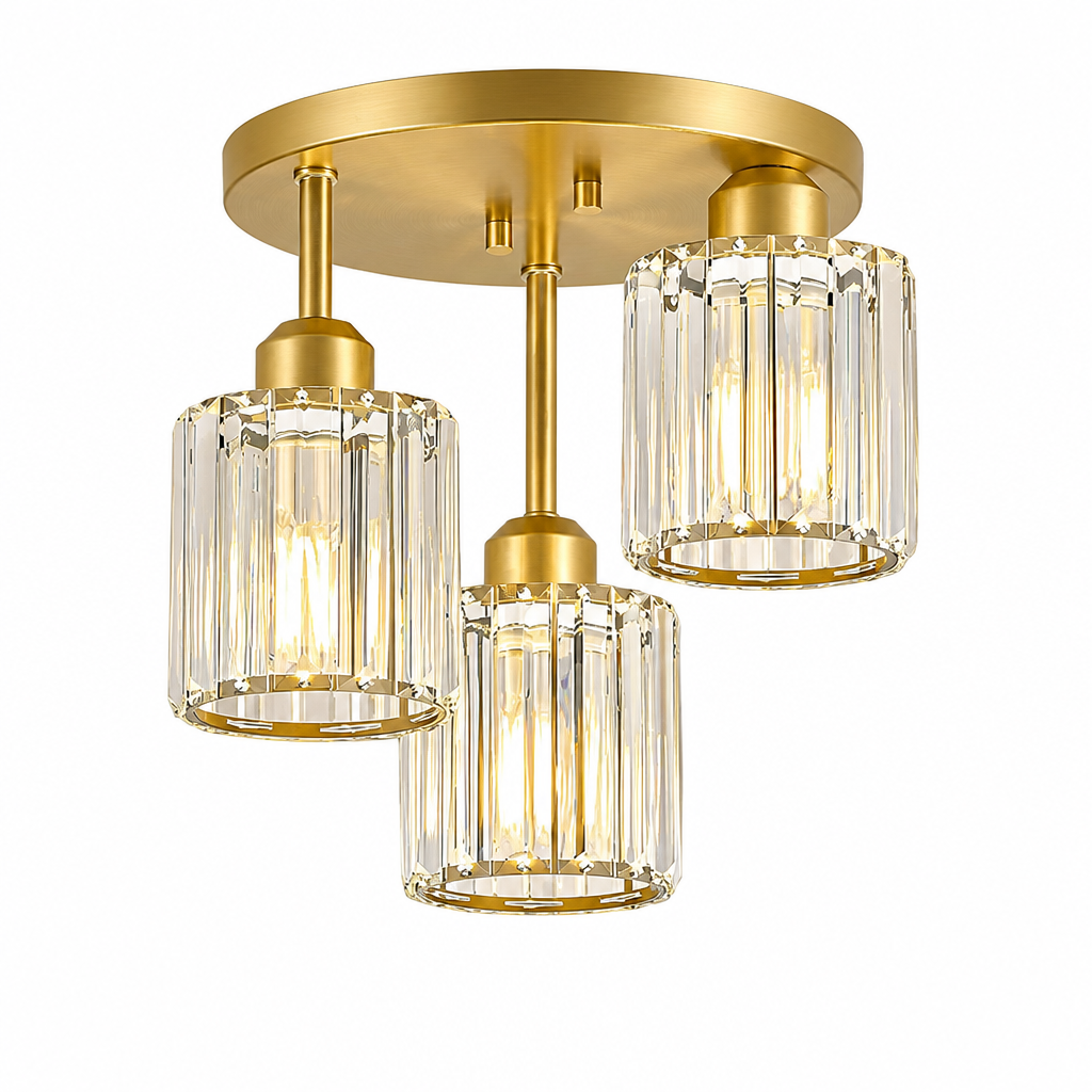 The Aurelia Crystal Semi-Flush Ceiling Light