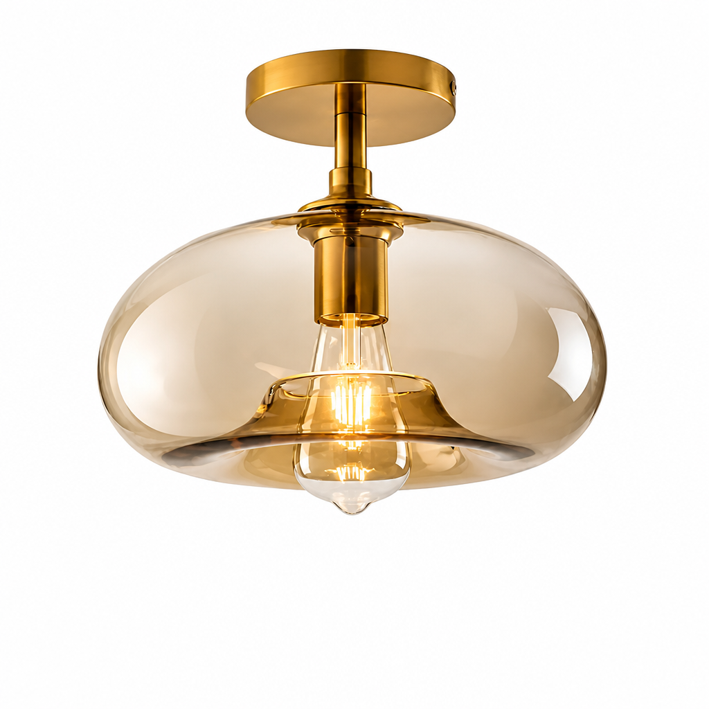 The Nordic Amber Glass Ceiling Light
