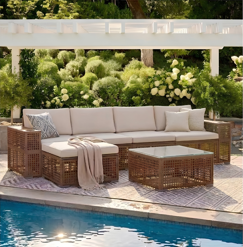 Wicker Outdoor Sectional Sofa Set