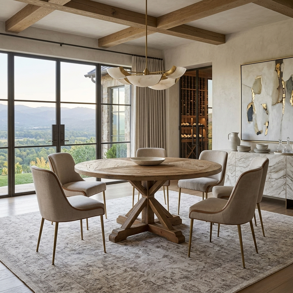 Round Pedestal Dining Table