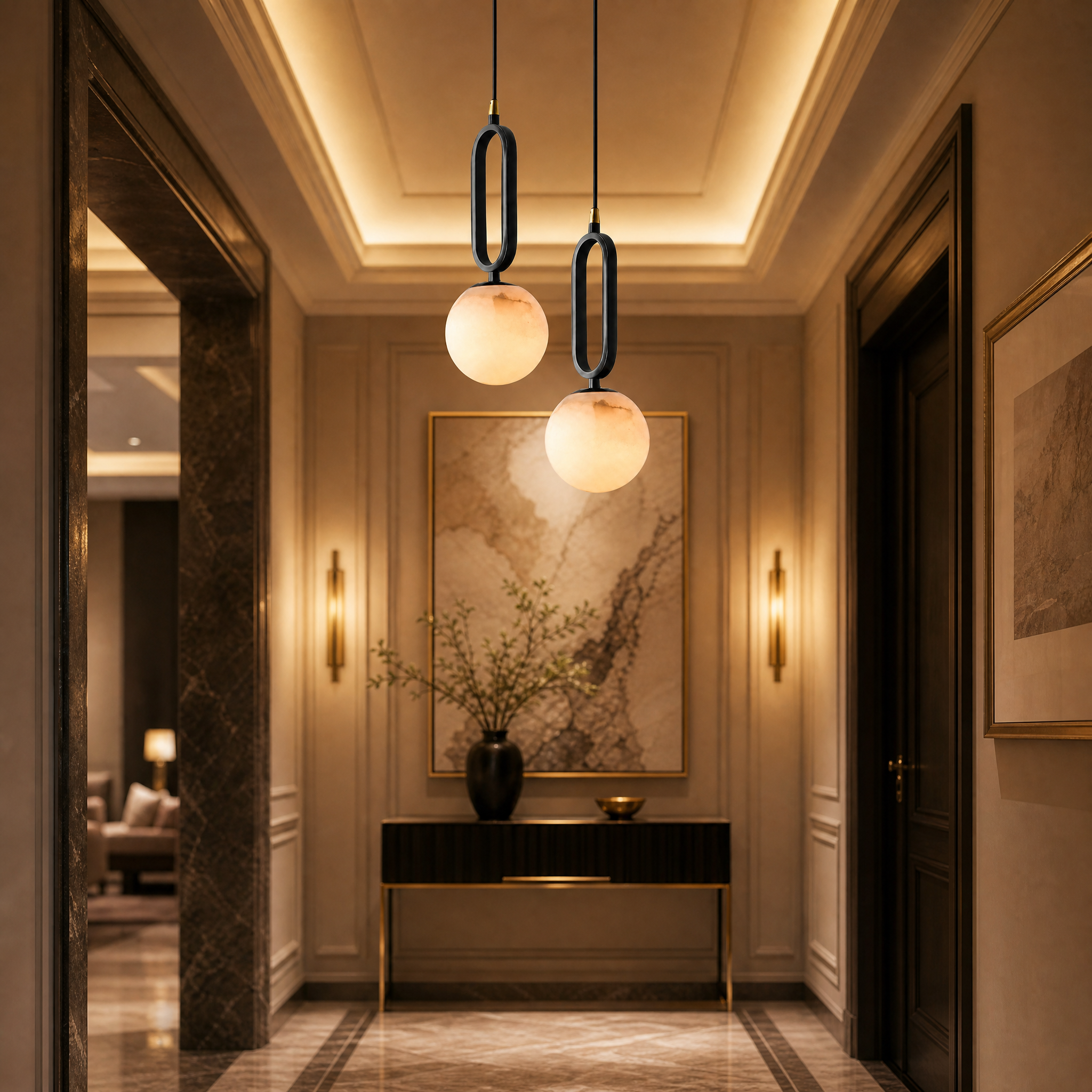 The Orion Marble Pendant Light