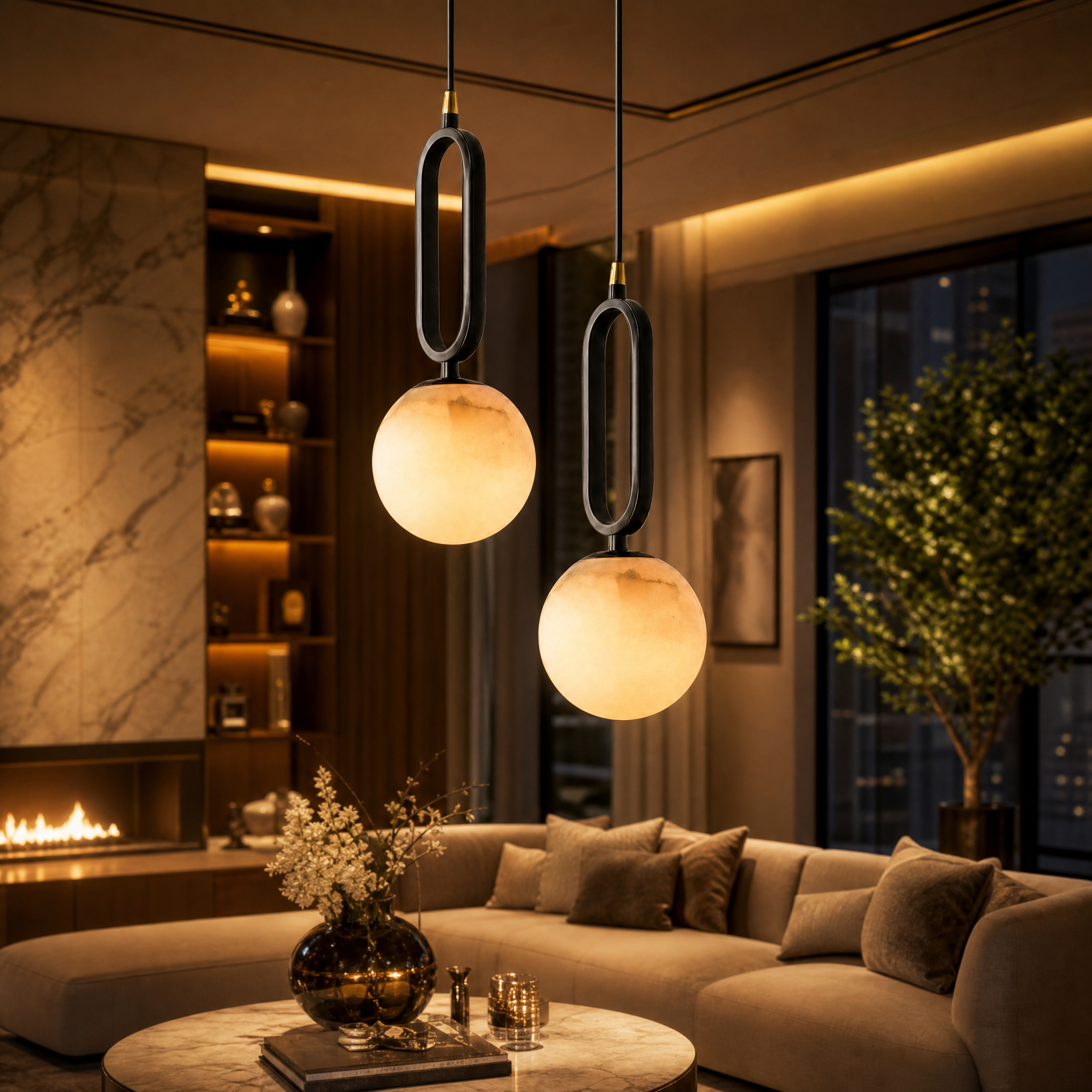 The Orion Marble Pendant Light