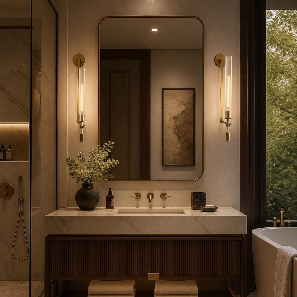 The Riverdale Modern Gold Lamp Sconce