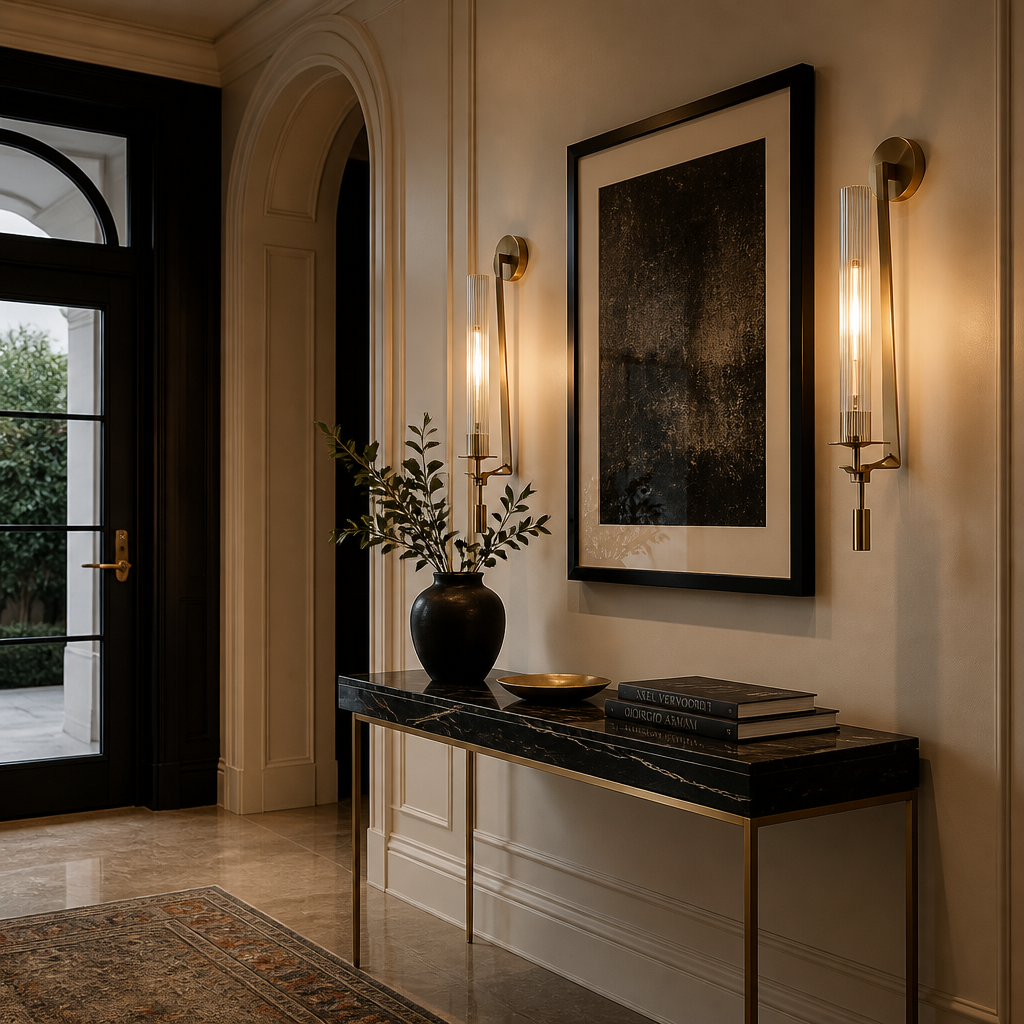 The Riverdale Modern Gold Lamp Sconce